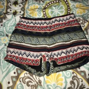 Soft and fuzzy patterned shorts from forever 21